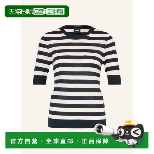 香港直邮BOSS 女士T恤 100280850817002 CO 花色 Knit shirt FARB