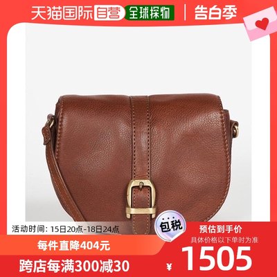 香港直邮潮奢 Barbour 巴伯尔 女士Laire Leather Saddle Bag 包