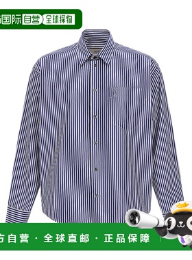 1h可退 香港直邮Ami Paris 男士 CAMISA BLANCA AZUL RAYAS 衬衫