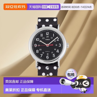 自营 Timex Weekender 黑色波点手表 TW2R63000 多 美国奥莱直发