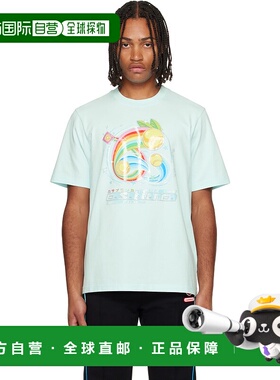 1h可退 香港直邮潮奢 Casablanca 男士 蓝色 Manga Tennis Ball T