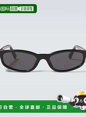 1h可退 香港直邮Miu Miu 缪缪 男士 椭圆形太阳眼镜 black黑色 舒