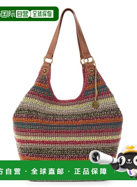 自营the sakRoma Shopper - 手工钩编 - 日落条纹 美国奥莱直发