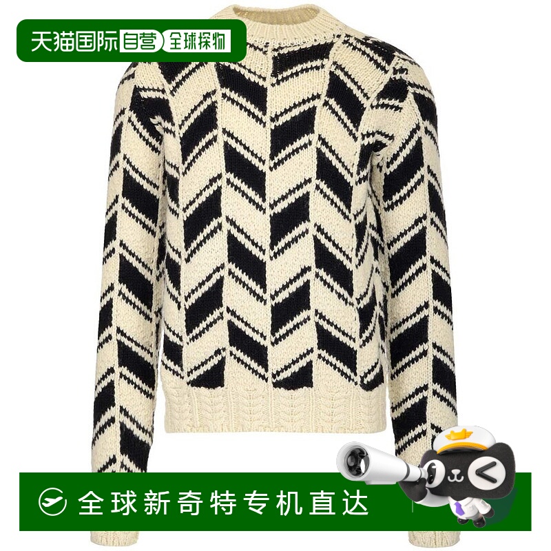 1h可退 香港直邮潮奢 Saint Laurent 圣罗兰 男士 羊毛混纺嵌花设