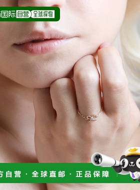 1h可退 日本直邮cui-cui 钻石 丝带链戒 K10YG 759893戒指