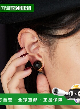 1h可退 日本直邮Caline Paris女士黑色宝石耳环 31490263018耳饰