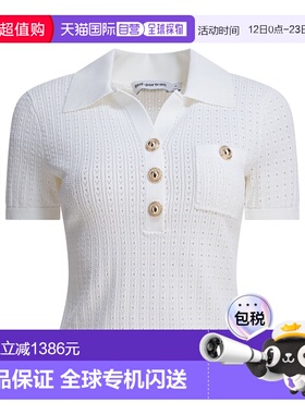 1h可退 香港直邮Self-Portrait 女士 白色粘胶纤维聚酯上衣 PF250