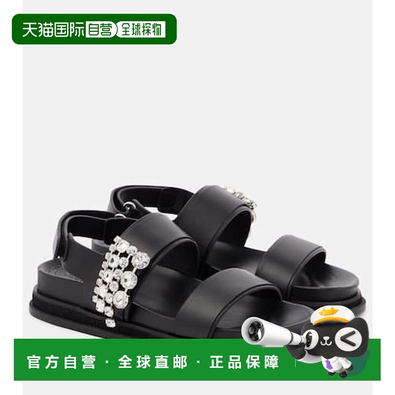 香港直邮Jimmy Choo 周仰杰 女士 Verity 精饰皮质凉鞋