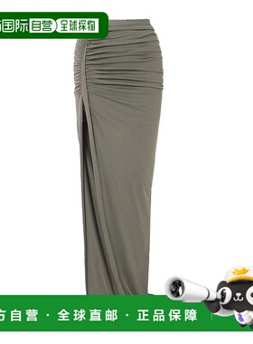 香港直邮RICK OWENS 女士半身裙 RO01E7366UCDB34 SS2025 灰色