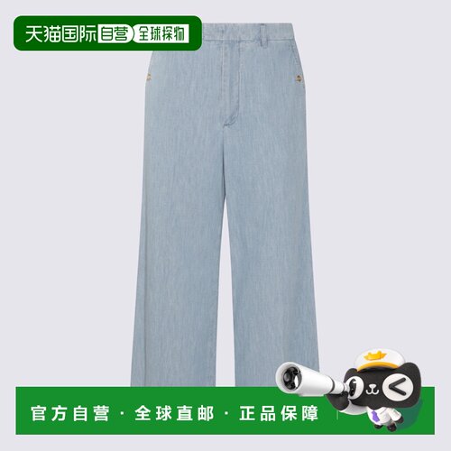 1h可退 香港直邮VALENTINO 男士休闲裤 6V3DD03UALM508 SS2025 蓝