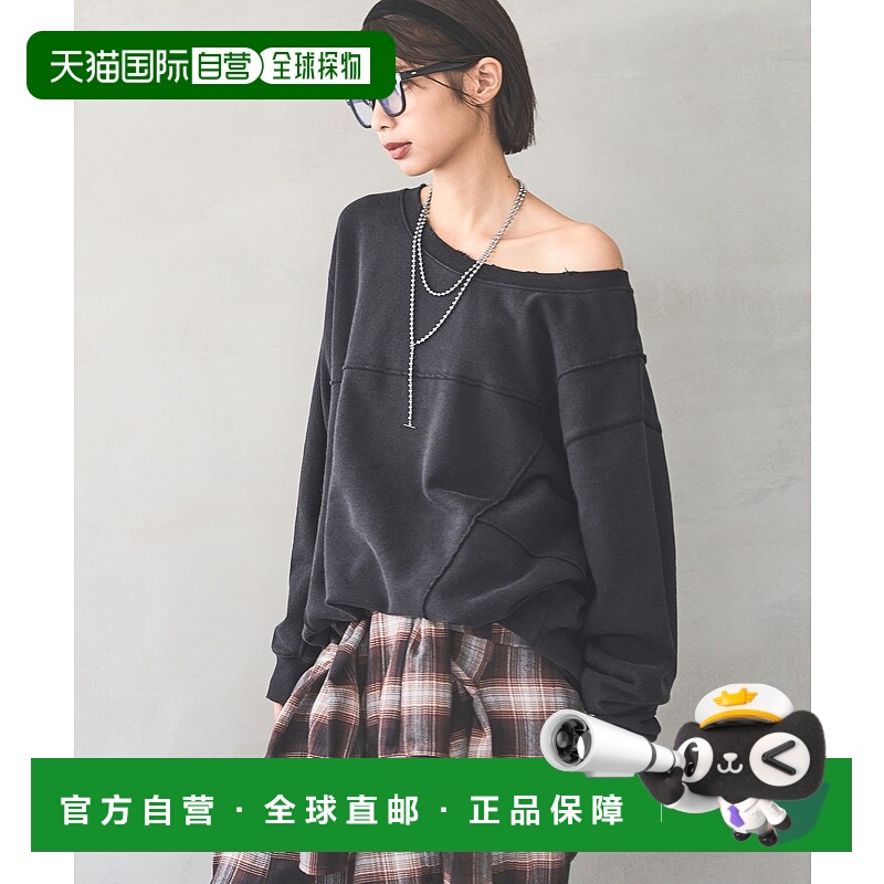 1h可退 日本直邮PAGEBOY 女装 宽松短款连帽卫衣 复古做旧设计 58