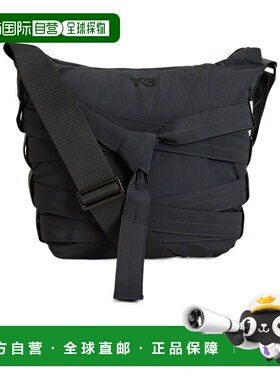 香港直邮Y-3 女士单肩包 JV9770 AW2025 黑色 Cinch 单肩包斜挎包