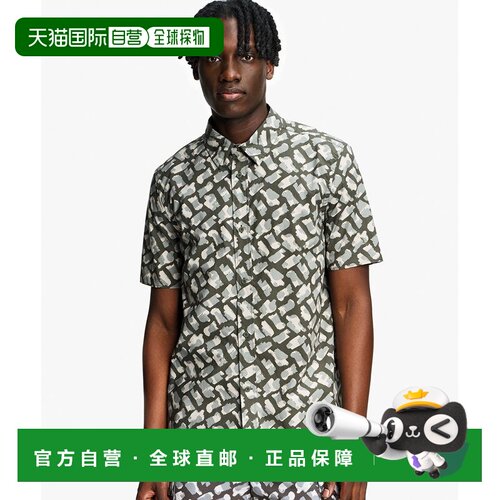 日本直邮AIGLE 舒适合身迷彩短袖衬衫
