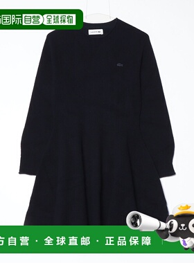 1h可退 日本直邮LACOSTE 女装 全棉无缝3D针织喇叭连衣裙毛衣 EF4