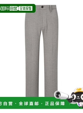 韩国直邮HAZZYS [25FW] 灰色法兰绒带状长裤 HZPA5D461G2直筒裤