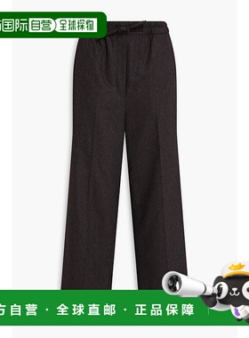 1h可退 香港直邮Sandro 女士 羊毛混纺阔腿裤 SFPPA01584BLACKBRO