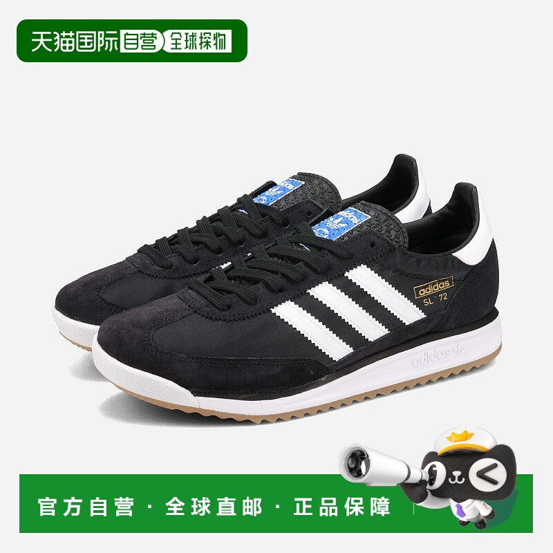 日本直邮adidas SL 72 RS 男女士低帮运动鞋CORE BLACK/FTWR WHIT