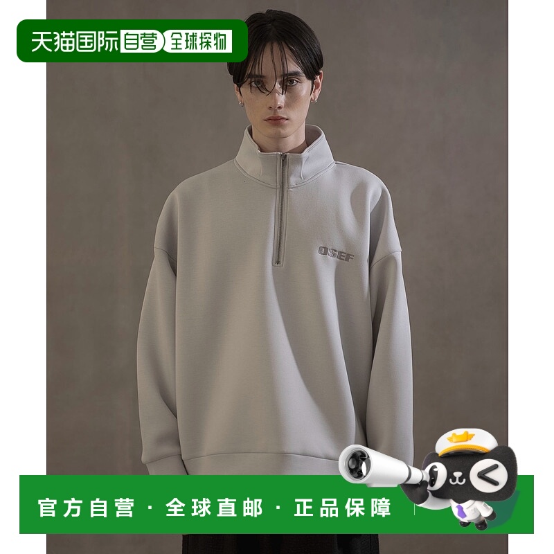1h可退 日本直邮LUCY 男女通用秋冬新款保暖大码半拉链卫衣 LU24A