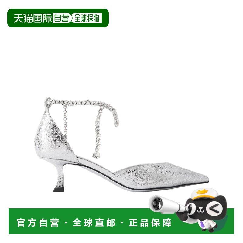 1h可退 香港直邮JIMMY CHOO 女士高跟鞋 STEVIE50SILVER AW2025