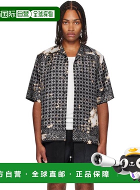 1h可退 香港直邮AMIRI 男士 黑色 Bleach Bandana 衬衫 AMSTCA115
