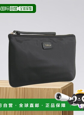 日本直邮Furla 女款小物件 化妆包 黑色 CLASSIC XL ENVELOPE WE0