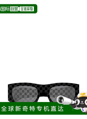 1h可退 香港直邮潮奢 Gucci 古驰 女士 黑色 Rectangular-Frame