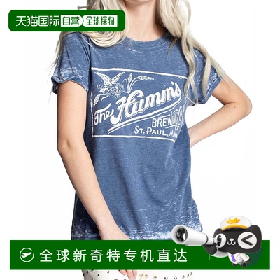 自营 recycled karmaHamm的海军蓝卷边T恤 美国奥莱直发
