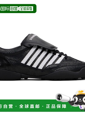 香港直邮Dsquared2 二次方 男士 黑色 & 白色 Soccer 运动鞋 SNM0