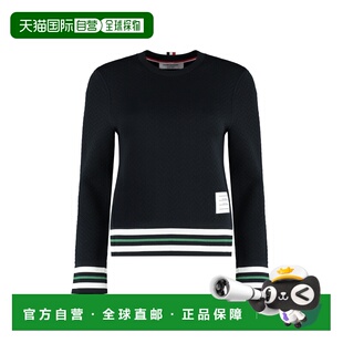 1h可退 香港直邮Thom Browne 汤姆 布朗 女士 条纹圆领卫衣 FJT23