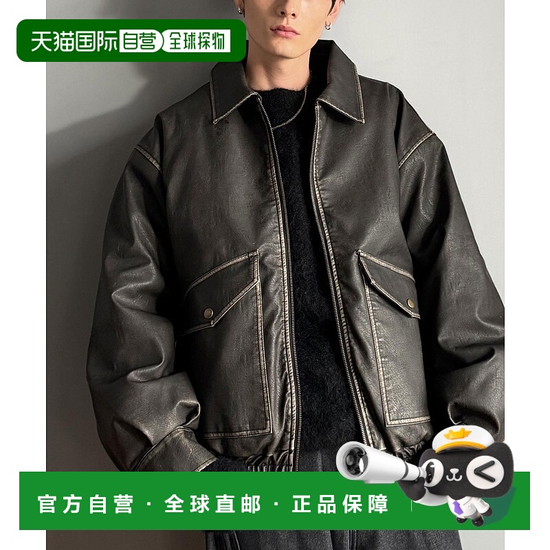 1h可退 日本直邮Classical Origin男女同款仿皮中绵夹克 宽松短款