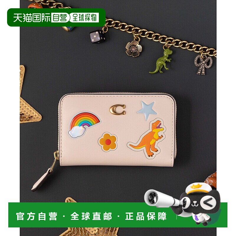 日本直邮COACH Essential 小拉链环绕卡包贴纸印花卡包蔻驰