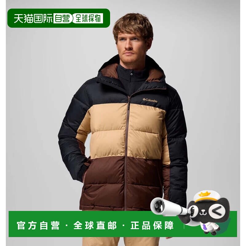 自营Columbia Slope Style滑雪夹克男士黑色绝缘连帽全拉链KFC101