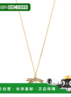 香港直邮JIMMY CHOO 女士项链 RBNPENDANTNCKLCJKIGOLDBLACKWHITE