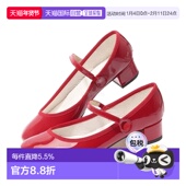 韩国直邮Repetto乐福鞋 百搭 红色漆面皮革浅口扣带时尚 高跟鞋 女款