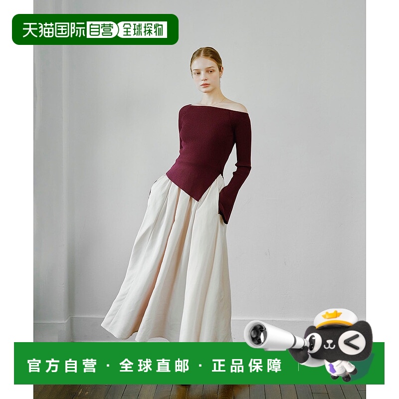 1h可退 日本直邮cle blatt 女装不对称拼接针织连衣裙 宽松舒适日