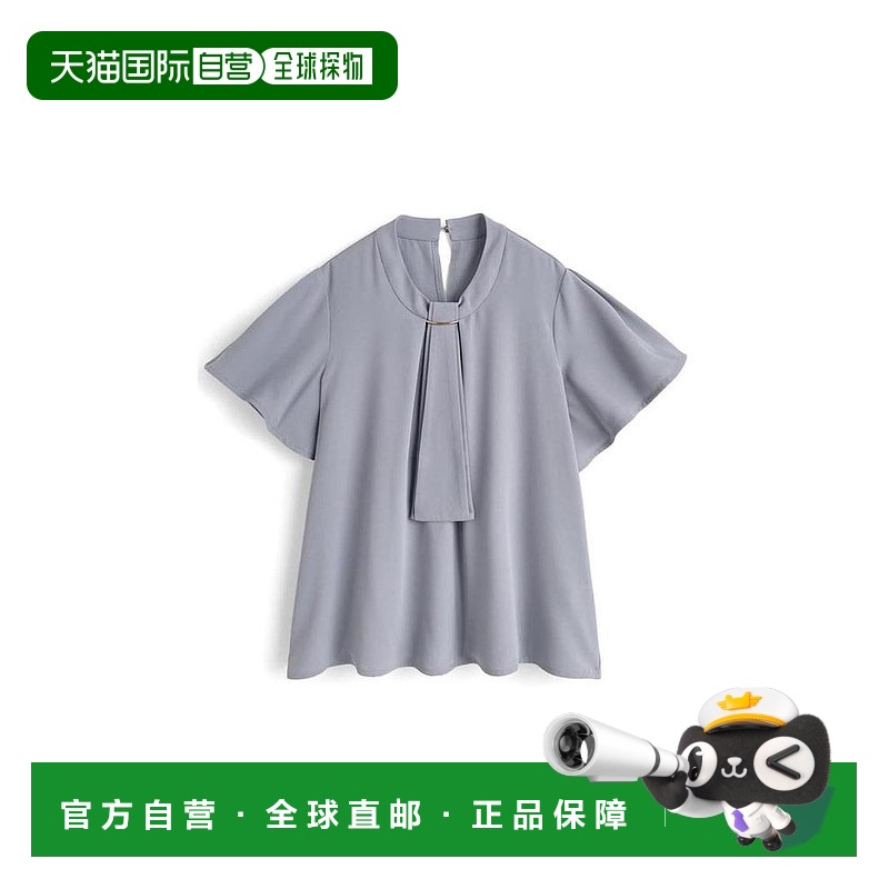 日本直邮日潮 GRL 蝴蝶结金色条纹衬衫 cb1276裙子牛仔休闲