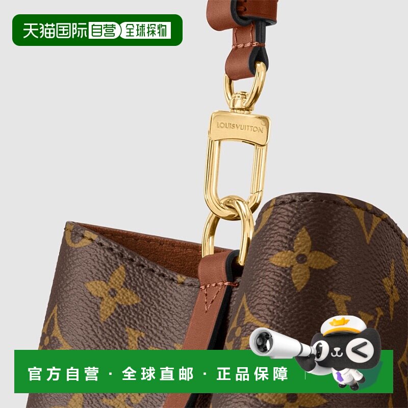 自营1h可退 欧洲直邮LV/路易威登 女士棕色老花帆布/牛皮单肩包新