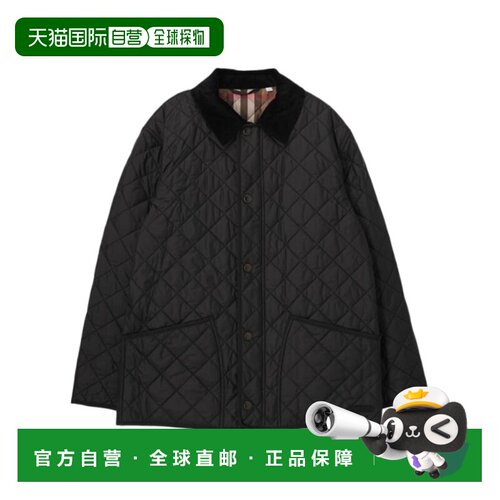 香港直邮BURBERRY 男士大衣 81136421 AW2025 黑色 支付后1h可退