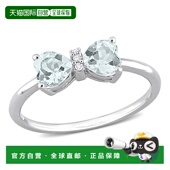 925 Mimi Max 纯银 心形海蓝宝石和钻石装 TGW 自营 饰蝴