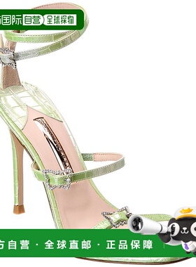 自营 Sophia Webster 皮革凉鞋 - 绿色 美国奥莱直发高跟单鞋