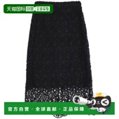 香港直邮潮奢 Burberry 巴宝莉 1h可退 女士 黑色流苏花边蕾丝半