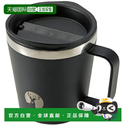 日本直邮CAPTAINSTAG Captain Stag 面条式马克杯 450 黑色户外杯