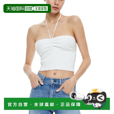 自营 alice + olivia Linnie 褶饰挂脖上衣 - 白色 美国奥莱直发