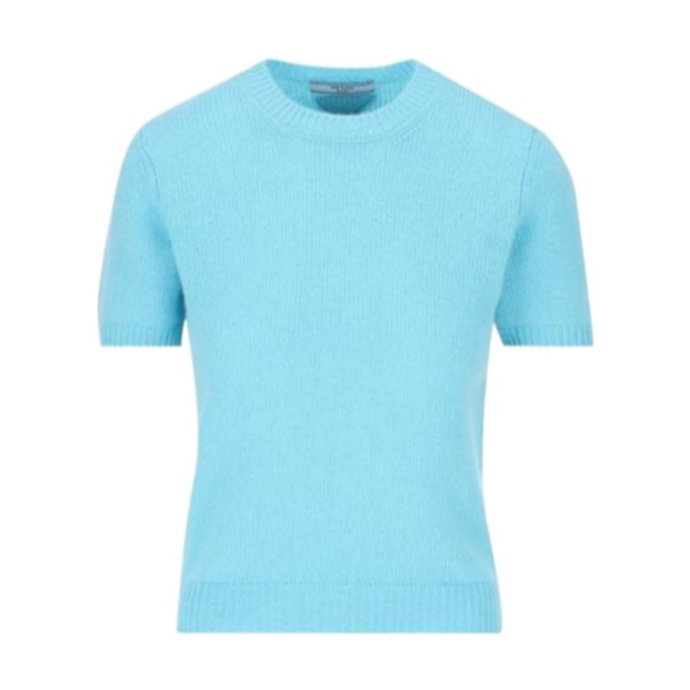 PRADA 女士针织毛衣 P24I2R15O5F0076 AW2024 蓝色 短袖毛衣