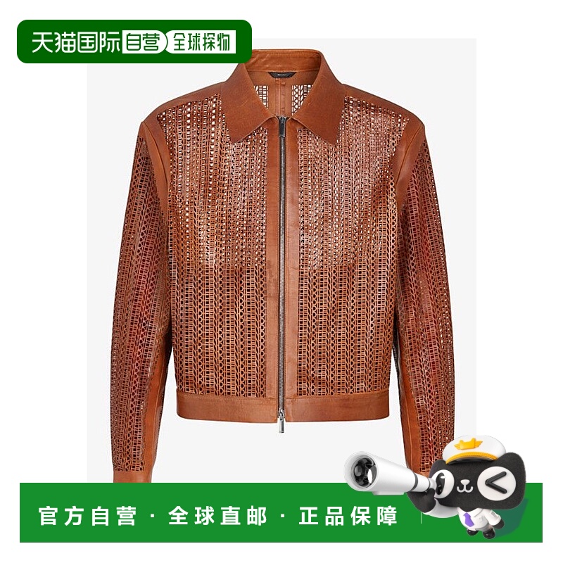 1h可退 香港直邮FENDI 男士夹克 FPJ005AB72F0QB3 AW2020 棕色 JA