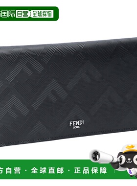 日本直邮FENDI 男士长款钱包 7M0355 AJF4 F19KP NERO+FRAGOLA+P