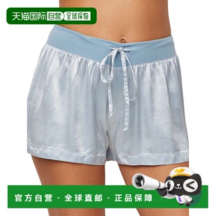 自营PJ Harlow女式米克尔缎面睡裤-晨蓝色 美国奥莱直发