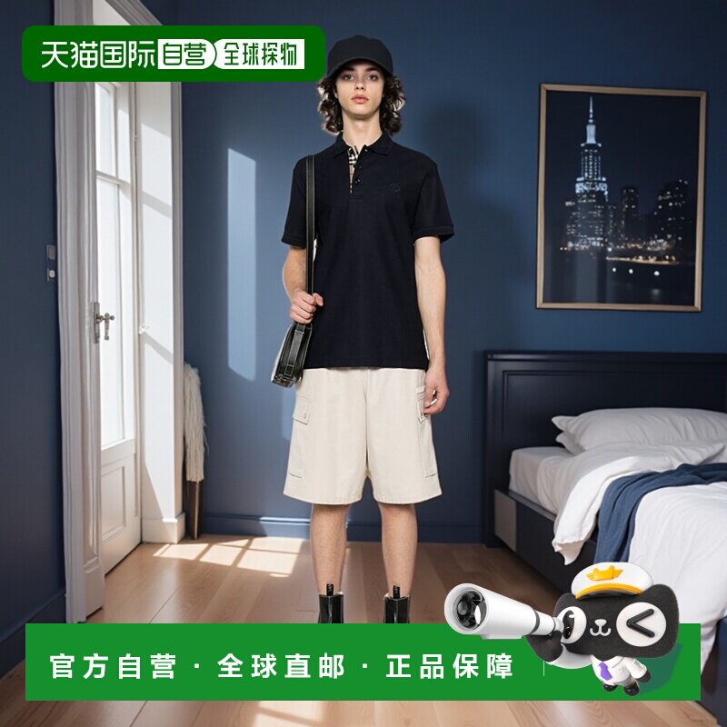 香港直邮BURBERRY 男士T恤 8084021B1488 CO 蓝色 POLO