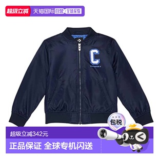 自营Converse Chenille Bomber Jacket Boys  Blue Long Sleeve F
