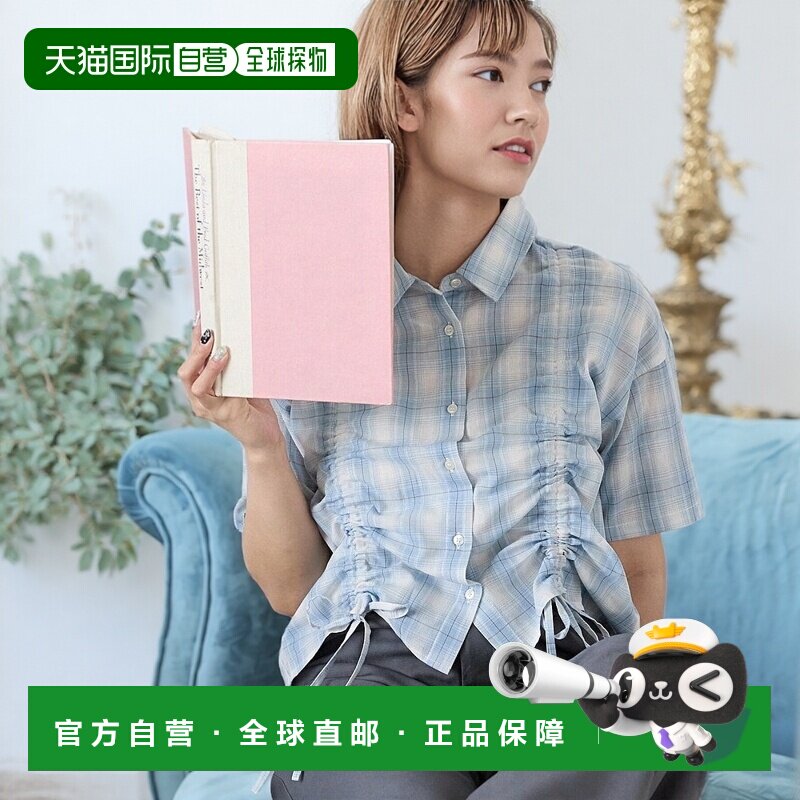 1h可退 日本直邮ehka sopo 女士抽绳设计格纹衬衫 27012252513